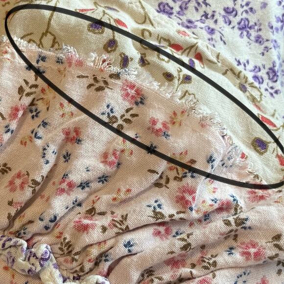 Floral Tiered Button-Front Mini Dress in Pastel Pink - Picture 16 of 16